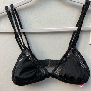 Black triangle swimsuit top